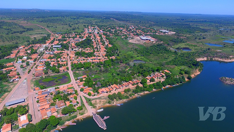 Imagem aérea da cidade de São Sebastião do Tocantins, no Bico do Papagaio