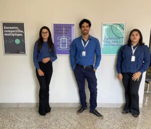 Parte da equipe da startup Clinspace: Daiana Lima, Tomaz Nikono e Rakel Araújo